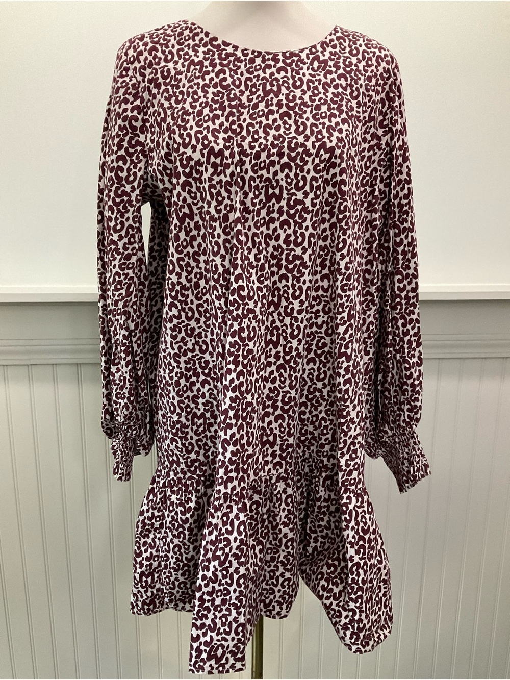 MUNTHE Nikolaja Leopard Print Organic Cotton Dress/Tunic – Size 40